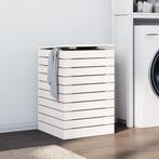 vidaXL Wasmand 44x44x66 cm massief grenenhout wit, Verzenden, Nieuw