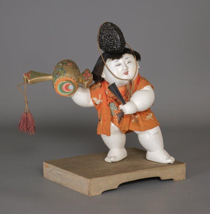 Gosho’ningyô (palace doll) - Gofun pasta, brokaat zijde,, Antiek en Kunst, Antiek | Overige Antiek