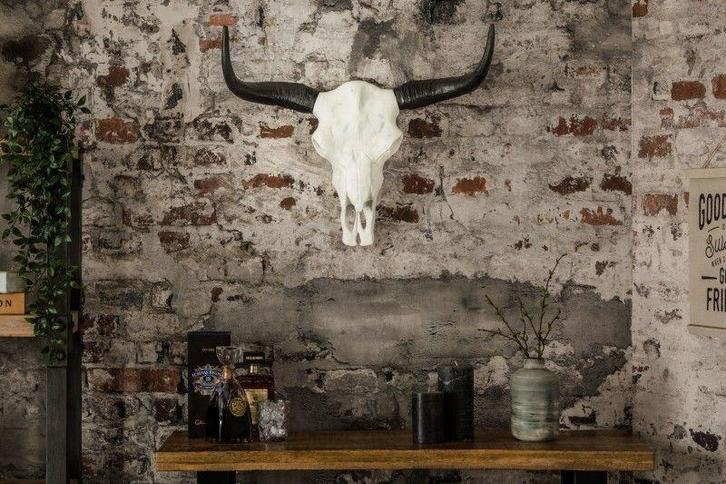 Imposante buffelschedel EL TORO 70cm natuurlijk massief, Huis en Inrichting, Woonaccessoires | Overige, Ophalen of Verzenden