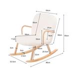 Lounge Stoel beige/wit - Schommelstoel van Teddystof Poef, Verzenden, Ergonomisch, Nieuw