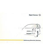 1997 OPEL CORSA B INSTRUCTIEBOEKJE DUITS, Auto diversen, Handleidingen en Instructieboekjes