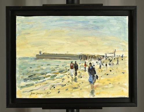 Jean-Jacques Rene (1943) - A Dieppe, Antiek en Kunst, Kunst | Schilderijen | Klassiek