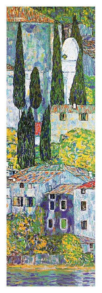 Kunstdruk Gustav Klimt - Chiesa a cassone sul garda 35x100cm, Huis en Inrichting, Woonaccessoires | Schilderijen, Tekeningen en Foto's