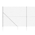 Gaashek met grondankers 2x25 m zilverkleurig, Tuin en Terras, Nieuw, Verzenden