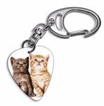 Plectrum ketting of keychain met afbeelding van 2 kittens, Ophalen of Verzenden, Nieuw