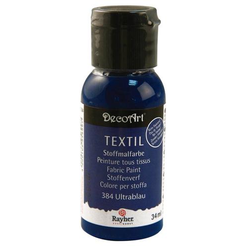 Textielverf stoffenverf, flacon à 34 ml, ultramarijn, Hobby en Vrije tijd, Knutselen, Nieuw, Ophalen of Verzenden