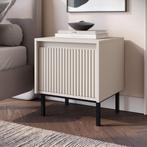 Meubella Nachtkastje beige 45cm met lade | Modern, Verzenden, Nieuw
