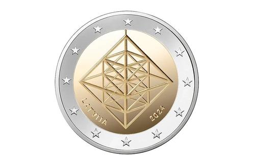 2 euro Puzuris 2024 - Letland, Postzegels en Munten, Munten | Europa | Euromunten, Verzenden