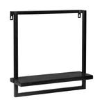 Woonexpress Wandrek Bemmel Zwart  - 50x50x15cm (BxHxD)