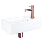 Fonteinset Differnz Force Keramiek 40x22x11.5 cm Wit Met, Ophalen of Verzenden, Nieuw, Overige typen