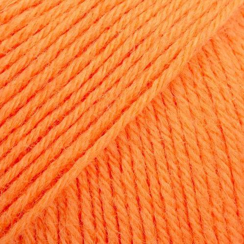 DROPS Fabel Uni Colour - 119 elektrisch oranje - Wol Garen, Hobby en Vrije tijd, Breien en Haken, Ophalen of Verzenden