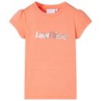 vidaXL Kindershirt met kapmouwen 128 neonoranje, Verzenden, Nieuw
