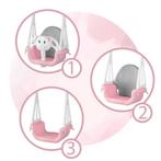 Baby schommel - beer thema - 6m-7j/30kg - roze&wit - 3in1, Kinderen en Baby's, Speelgoed | Buiten | Speeltoestellen, Ophalen of Verzenden