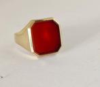 Zonder Minimumprijs - Ring - 8 karaat Geel goud - Carneool, Sieraden, Tassen en Uiterlijk, Ringen, Nieuw