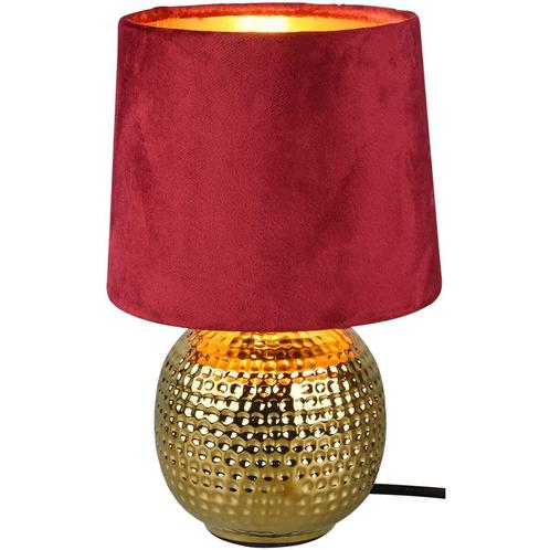 LED Tafellamp - Trion Sofia - E14 Fitting - Rond - Mat Rood, Huis en Inrichting, Lampen | Tafellampen, Nieuw, Ophalen of Verzenden