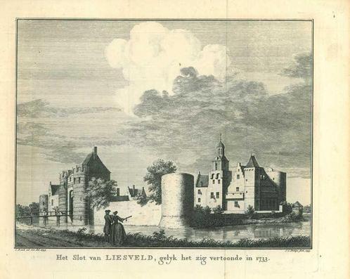 Zicht op Groot-Ammers, Antiek en Kunst, Kunst | Etsen en Gravures