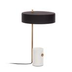 *WOONWINKEL* Kave Home Phant Tafellamp Mat Zwart En Marmer, Verzenden, Nieuw