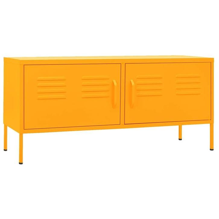 Dressoir mosterdgeel staal 105cm | retourdeal | 65%, Huis en Inrichting, Kasten | Dressoirs, 100 tot 150 cm, 25 tot 50 cm, Nieuw