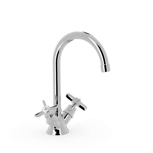 Wastafelmengkraan Tres Clasic Draaibaar 2 Grepen Chroom, Huis en Inrichting, Badkamer | Badkamermeubels, Minder dan 25 cm, Wasbak of Wastafel