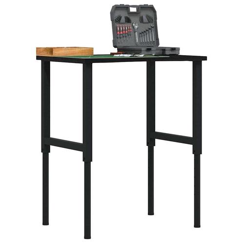 vidaXL Werkbank 80x60x(71,5-98) cm eikenhout donkerbruin, Doe-het-zelf en Verbouw, Werkbanken, Nieuw, Verzenden