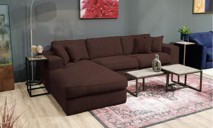 Loungebank Berlicum - loungebanken - Bruin, Huis en Inrichting, Banken | Sofa's en Chaises Longues, Nieuw, Stof