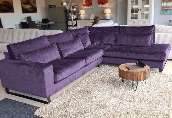 Hoekbank Naarden - hoekbanken - Paars, Huis en Inrichting, Banken | Sofa's en Chaises Longues, Nieuw, Stof