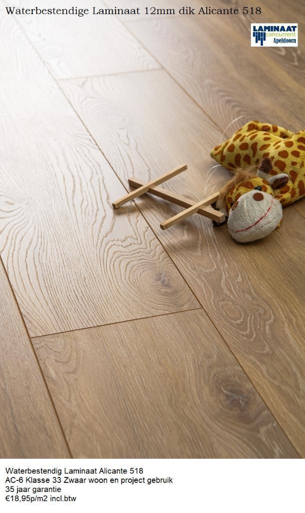 12mm dik Parket Kwaliteit Laminaat Vloeren 4V vanaf €15,95m2, Huis en Inrichting, Stoffering | Vloerbedekking, 75 m² of meer, Laminaat