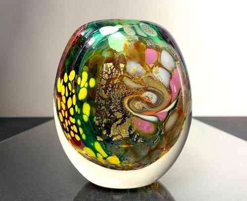 Maxence Parot - Vaas - Unieke vaas in opaline kleuren en, Antiek en Kunst, Antiek | Glas en Kristal