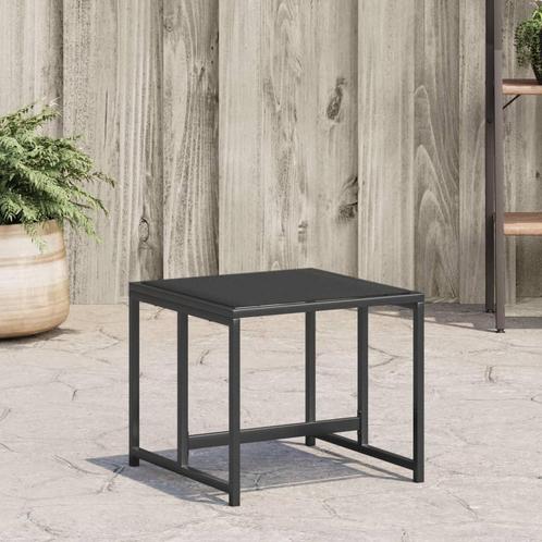 vidaXL Tuinkrukken 4 st staal en textileen zwart, Tuin en Terras, Tuinsets en Loungesets, Nieuw, Rvs, Verzenden