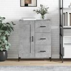 vidaXL Dressoir 69,5x34x90 cm bewerkt hout betongrijs, Huis en Inrichting, Kasten | Dressoirs, Verzenden, Nieuw, 50 tot 100 cm