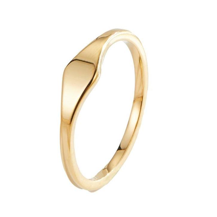 stainless steel gouden signet ring, Sieraden, Tassen en Uiterlijk, Ringen, Nieuw, Verzenden