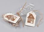 Houten labels 5*8 cm. met huisje 6 stuks huis, Huis en Inrichting, Ophalen of Verzenden, Nieuw
