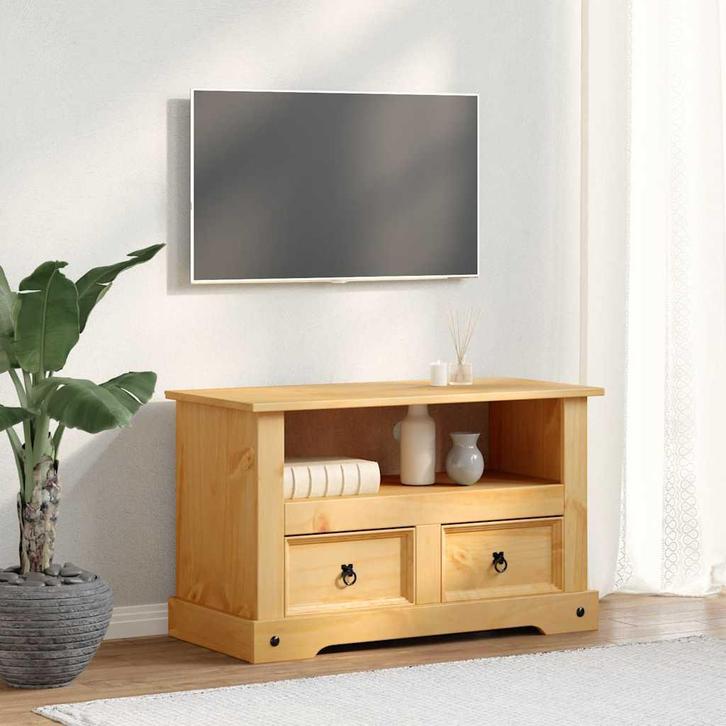 vidaXL Tv-meubel Mexicaans grenenhout Corona-stijl 91x43x56, Huis en Inrichting, Kasten | Televisiemeubels, 25 tot 50 cm, Nieuw