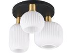 TRIO DIVA - Plafondlamp - Messing mat - excl. 3x E27 8,5 W -, Verzenden, Zo goed als nieuw