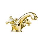 Wastafelmengkraan Sapho Antea 2-knop Uitloop 6.5 cm Goud, Ophalen of Verzenden, Nieuw, Kraan