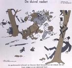 Angst voor de radio op spotprent (lijst optie, Lithos), Antiek en Kunst, Verzenden