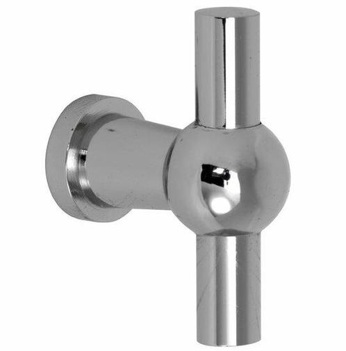 Meubelknop Chemin de Fer 58x10mm glans nikkel, Doe-het-zelf en Verbouw, Hang- en Sluitwerk, Nieuw, Ophalen of Verzenden