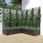 vidaXL Plantenbak met latwerk 120x120x121,5 cm polypropeen, Tuin en Terras, Bloembakken en Plantenbakken, Verzenden, Nieuw, Kunststof