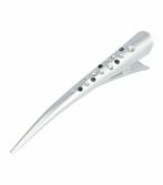 Haarspeld Duckklem Duo Strass 13cm Zilver, Nieuw