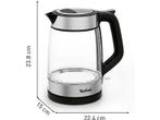 Tefal -   Glass Kettle Waterkoker Transparant, Witgoed en Apparatuur, Waterkokers, 1 tot 2 liter, Verzenden, Nieuw