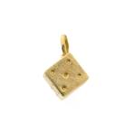 Gouden hanger van een dobbelsteen (ketting hanger), Overige merken, Goud, Gebruikt, Ophalen of Verzenden