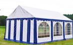 Premium Partytent PVC 5x6x2 mtr in Wit-Blauw (5x6 meter), Verzenden, Nieuw, 2 meter of meer, Partytent