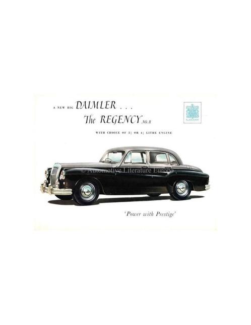 1955 DAIMLER REGENCY MARK II SALOON BROCHURE ENGELS, Boeken, Auto's | Folders en Tijdschriften