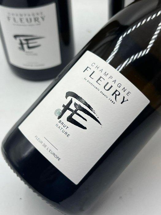 Fleury, Fleur de lEurope - Champagne Brut Nature - 3, Verzamelen, Wijnen