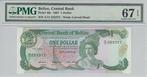 1987 Belize P 46c 1 Dollar Pmg 67 Epq, Postzegels en Munten, Verzenden