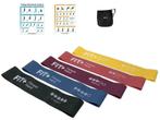 Fit+ Mini bands set 5 stuks | fitness elastieken, Sport en Fitness, Nieuw, Benen, Weerstandband, Ophalen of Verzenden