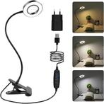 Leeslamp - Clip on – 3 Lichtstanden – Flexibele Hals, Verzenden, Nieuw