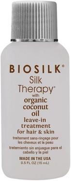 BIOSILK SILK THERAPY ORGANIC COCONUT OIL LEAVE-IN TREATMEN.., Sieraden, Tassen en Uiterlijk, Uiterlijk | Haarverzorging, Nieuw