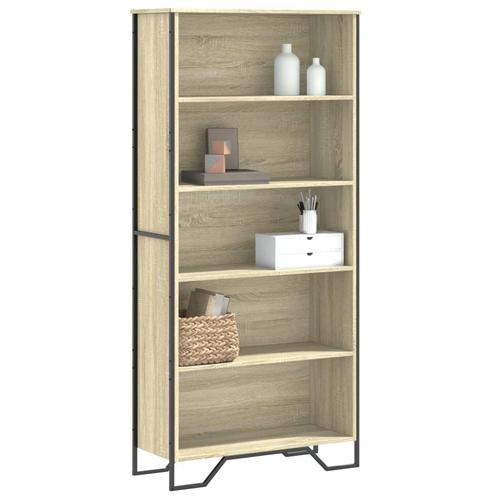 vidaXL Boekenkast 80x31x169 cm bewerkt hout sonoma, Huis en Inrichting, Kasten | Boekenkasten, Nieuw, Verzenden
