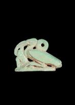 Oude Egypte, late periode Turquoise faience Amulet van Thoth